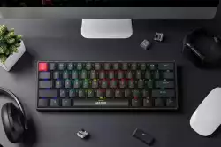 Marvo механична геймърска клавиатура Gaming Mechanical keyboard Saber 61 KG933G White - 61 keys, Red Switches [Linear]