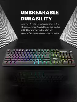 Marvo механична клавиатура Gaming Keyboard Mechanical KG948 - 108 keys, RGB, Macros, Blue switches