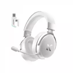 MCHOSE безжични геймърски слушалки Wireless Gaming Headphones - V9 Pro Icy White - Bluetooth , 2.4G