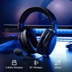 MCHOSE безжични геймърски слушалки Wireless Gaming Headphones - V9 Pro Icy White - Bluetooth , 2.4G