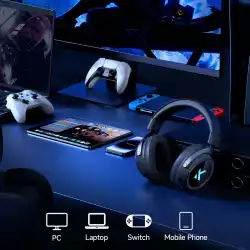 MCHOSE безжични геймърски слушалки Wireless Gaming Headphones - X9 White - Bluetooth , 2.4G