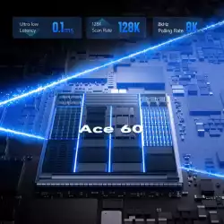 MCHOSE геймърска механична клавиатура Gaming Mechanical Keyboard Ace 60 Pro - 8K, KTEK Magnetic Switch [Linear] (English US), Black
