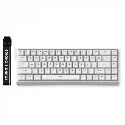 MCHOSE геймърска механична клавиатура Gaming Mechanical Keyboard Ace 68 - 8K, Ice Blue Magnetic Switch [Linear] (English US), White
