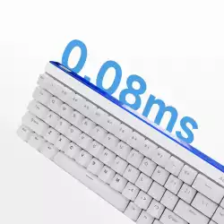 MCHOSE геймърска механична клавиатура Gaming Mechanical Keyboard Ace 68 Air - 8K, Mount Tai Magnetic Switch GT [Tactile] (English US), White