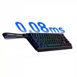 MCHOSE геймърска механична клавиатура Gaming Mechanical Keyboard Ace 68 - 8K, Ice Blue Magnetic Switch [Linear] (English US), White