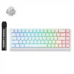 MCHOSE геймърска механична клавиатура Gaming Mechanical Keyboard Ace 68 - 8K, Ice Rhino Magnetic Switch [Linear] (English US), White