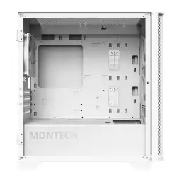Montech кутия AIR 100 ARGB, Micro ATX Case, TG, 4x120mm ARGB Fans, White