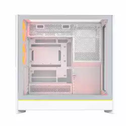 Montech кутия Case ATX - HS01 PRO (W) - 5 x 120 mm ARGB Fans, USB-C, White