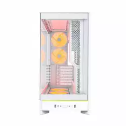 Montech кутия Case ATX - HS02 PRO (W) - 5 x 120 mm ARGB Fans, USB-C, Black