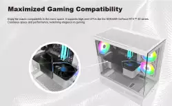 Montech кутия Case ATX - XR (W) - 3 x 120 mm ARGB Fans, USB-C, White
