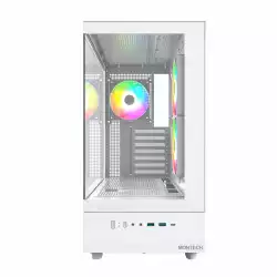 Montech кутия Case ATX - XR (W) - 3 x 120 mm ARGB Fans, USB-C, White