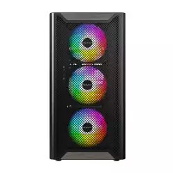 Montech кутия Case ATX - XR Wood (B) - 4 x 120 mm ARGB Fans, Wood, USB-C, Black