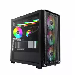 Montech кутия Case mATX - X5M (B) - 4 x 120 mm A-RGB, USB-C