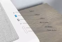 Montech кутия Case mATX - X5M (W) - 4 x 120 mm A-RGB, USB-C