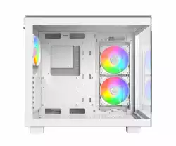 Montech кутия KING 65 Pro, Dual Chamber Mid-tower Case, 3 ARGB Fans, White