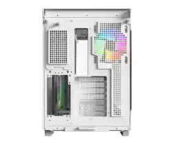 Montech кутия KING 65 Pro, Dual Chamber Mid-tower Case, 3 ARGB Fans, White