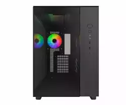 Montech кутия KING 65 Pro, Dual Chamber Mid-tower Case, 3 ARGB Fans, Black