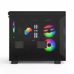 Montech кутия KING 65 Pro, Dual Chamber Mid-tower Case, 3 ARGB Fans, Black