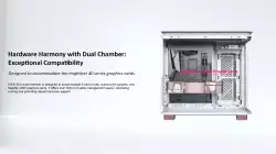 Montech кутия KING 95 Pro, Dual Chamber Mid-tower Case, 6 ARGB Fans, 2 Front Panels, Rose Gold