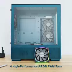 Montech кутия SKY TWO, Mid-tower Case, TG, 4x120mm ARGB Fans, Morocco Blue
