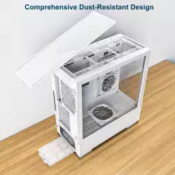 Montech кутия SKY TWO, Mid-tower Case, TG, 4x120mm ARGB Fans, White