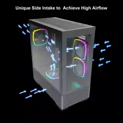 Montech кутия SKY TWO, Mid-tower Case, TG, 4x120mm ARGB Fans, Black