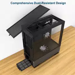 Montech кутия SKY TWO, Mid-tower Case, TG, 4x120mm ARGB Fans, Black