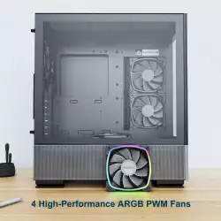 Montech кутия SKY TWO, Mid-tower Case, TG, 4x120mm ARGB Fans, Black