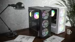 Montech кутия X3 MESH, Mid-tower Case, TG, 6 fixed RGB Fans, Black