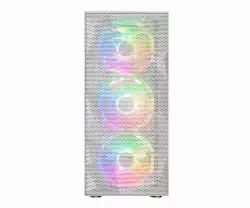 Montech кутия X3 MESH, Mid-tower Case, TG, 6 fixed RGB Fans, White