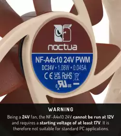 Noctua Вентилатор Fan 40x40x10mm 24V - NF-A4x10-24V-PWM