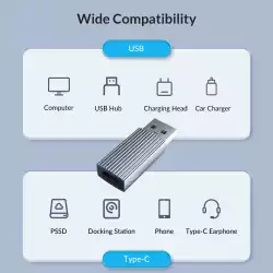 Orico Адаптер Adapter USB3.1 to Type-C (female) - AH-AC10-GY