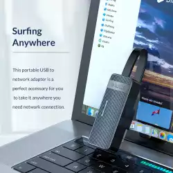 Orico адаптер USB3.0 to LAN Gigabit 1000Mbps black - UTK-U3