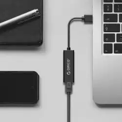 Orico адаптер USB3.0 to LAN Gigabit 1000Mbps black - UTJ-U3