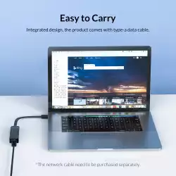 Orico адаптер USB3.0 to LAN Gigabit 1000Mbps black - UTK-U3