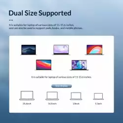 Orico алуминиева поставка за лаптоп Laptop Stand - Aluminum, 2 x USB3.0, Card Reader, up to 15.6" - LST-2AS-SV
