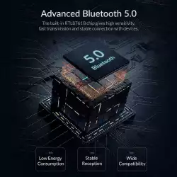 Orico блутут адаптер Bluetooth 5.0 USB adapter, black - BTA-508-BK