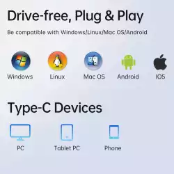 Orico докинг станция Docking Station Type-C - PW11-6P-GY-EP - HDMI x 1, USB-C x 1, USB3.0 x 3, USB-C PD100W x 1