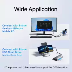 Orico докинг станция Docking Station Type-C - PW11-6PR-GY-EP - HDMI x 1, USB-C x 1, USB3.0 x 3, USB-C PD100W x 1, LAN x 1 (1Gbps)