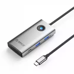 Orico докинг станция Docking Station Type-C - PW11-6PCR-GY-EP - HDMI x 1, USB-C x 1, USB3.0 x 2, USB-C PD100W x 1, LAN x 1 (1Gbps)