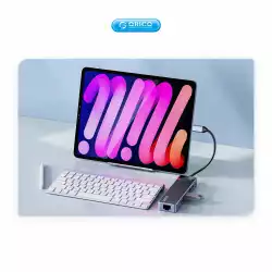 Orico докинг станция Docking Station Type-C - DM-10P-BK-BP - HDMI, USB-C, USB-A x 4, PD100W x 1, LAN (1Gbps), SD/TF