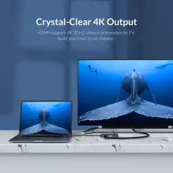 Orico докинг станция Docking Station Type-C Power Distribution 3.0 100W - LAN, HDMI, Type-C x 1, USB3.0 x 3 -  MC-U602P