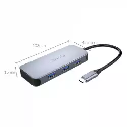 Orico докинг станция Docking Station Type-C Power Distribution 3.0 100W - LAN, HDMI, Type-C x 1, USB3.0 x 3 -  MC-U602P