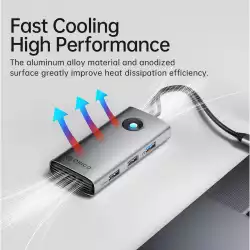 Orico докинг станция Docking Station Type-C - PW11-6PR-GY-EP - HDMI x 1, USB-C x 1, USB3.0 x 3, USB-C PD100W x 1, LAN x 1 (1Gbps)