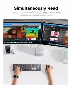 Orico докинг станция SSD Docking station M.2 NVMe - USB-C(10Gbps) x 1, USB3.2 x 2, USB2.0 x 2, M.2 x 1, Audio, SD/TF 4.0 - MiniLink M49P-EU-SV