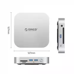 Orico докинг станция SSD Docking station M.2 NVMe - USB4(40Gbps) x 1, USB3.2(10Gbps) x 3, M.2 SSD x 2, SD/TF 4.0 - MiniLink M47P-EU-SV