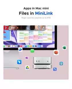 Orico докинг станция SSD Docking station M.2 NVMe - USB4(40Gbps) x 1, USB3.2(10Gbps) x 3, M.2 SSD x 2, SD/TF 4.0 - MiniLink M47P-EU-SV
