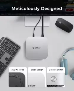 Orico докинг станция SSD Docking station M.2 NVMe - USB4(40Gbps) x 1, USB3.2(10Gbps) x 3, M.2 SSD x 2, SD/TF 4.0 - MiniLink M47P-EU-SV