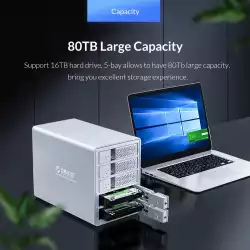 Orico докинг станция Storage - HDD Dock - 4 BAY with RAID, Aluminium - 9548RU3