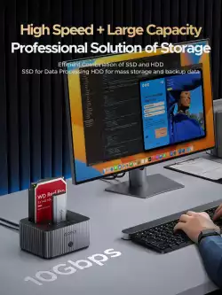 Orico докинг станция Storage - HDD/M.2 Dock - 2 BAY Offline Clone 2.5/3.5/M.2 NVMe USB-C/USB-A - IT28E-C-EU-GY